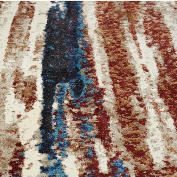 Luxe Weavers 7501 Modern Abstract Area Rug, Passion - Picture 4 of 6